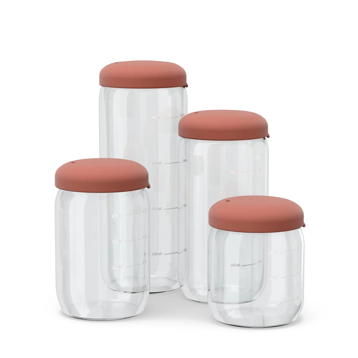 Matförvaringsburk i borosilikatglas 1000 ml