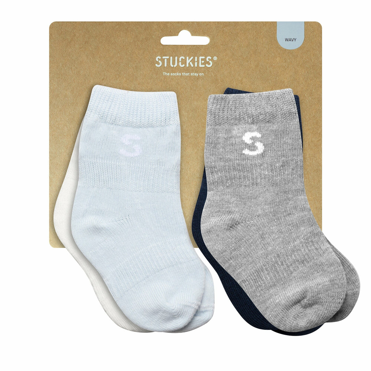 Stuckies Strumpor | 4-pack - Vågigt