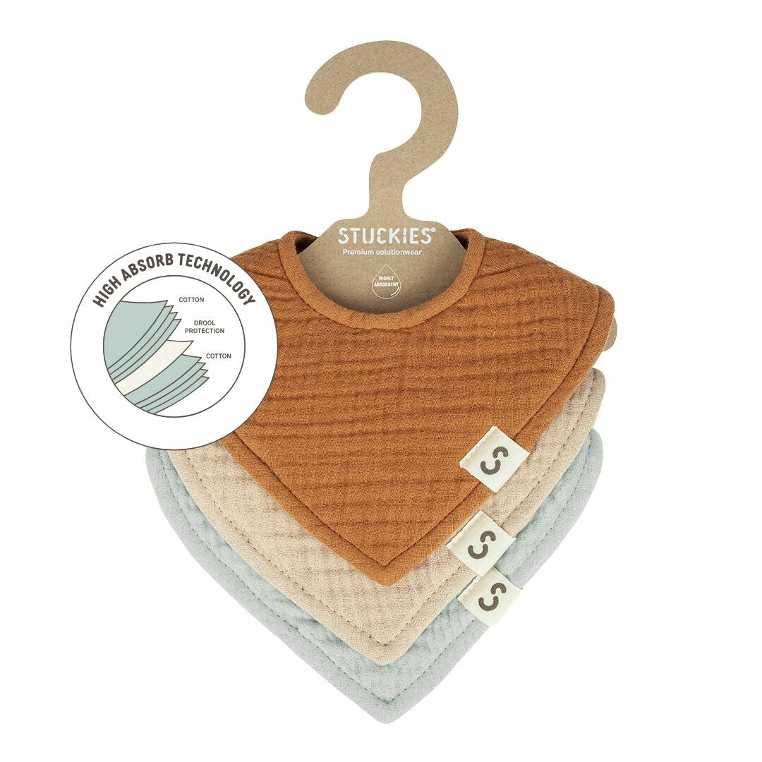 Stuckies Högabsorberande haklappar | 3-pack - Lilly