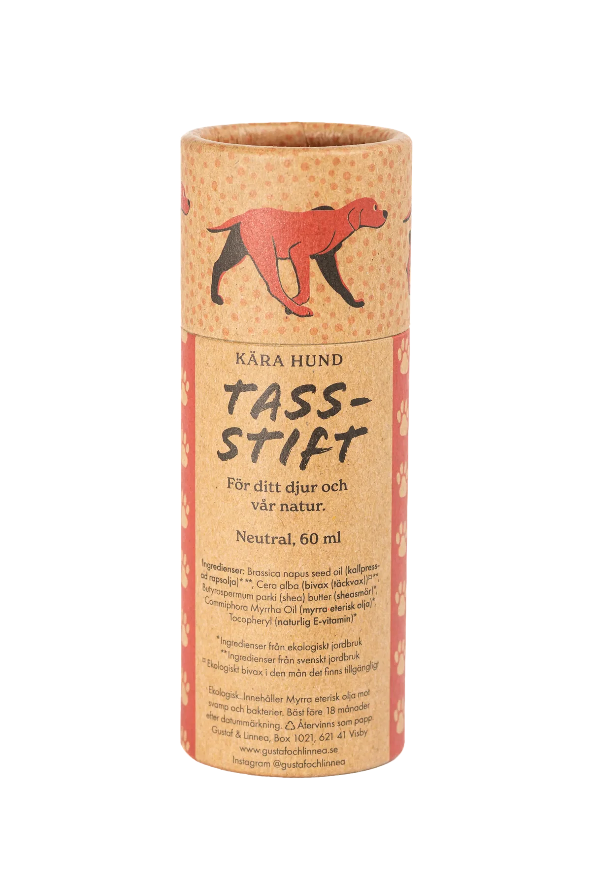 Tasstift - Skyddar, mjukgör och stärker hundens tassar i vardagen