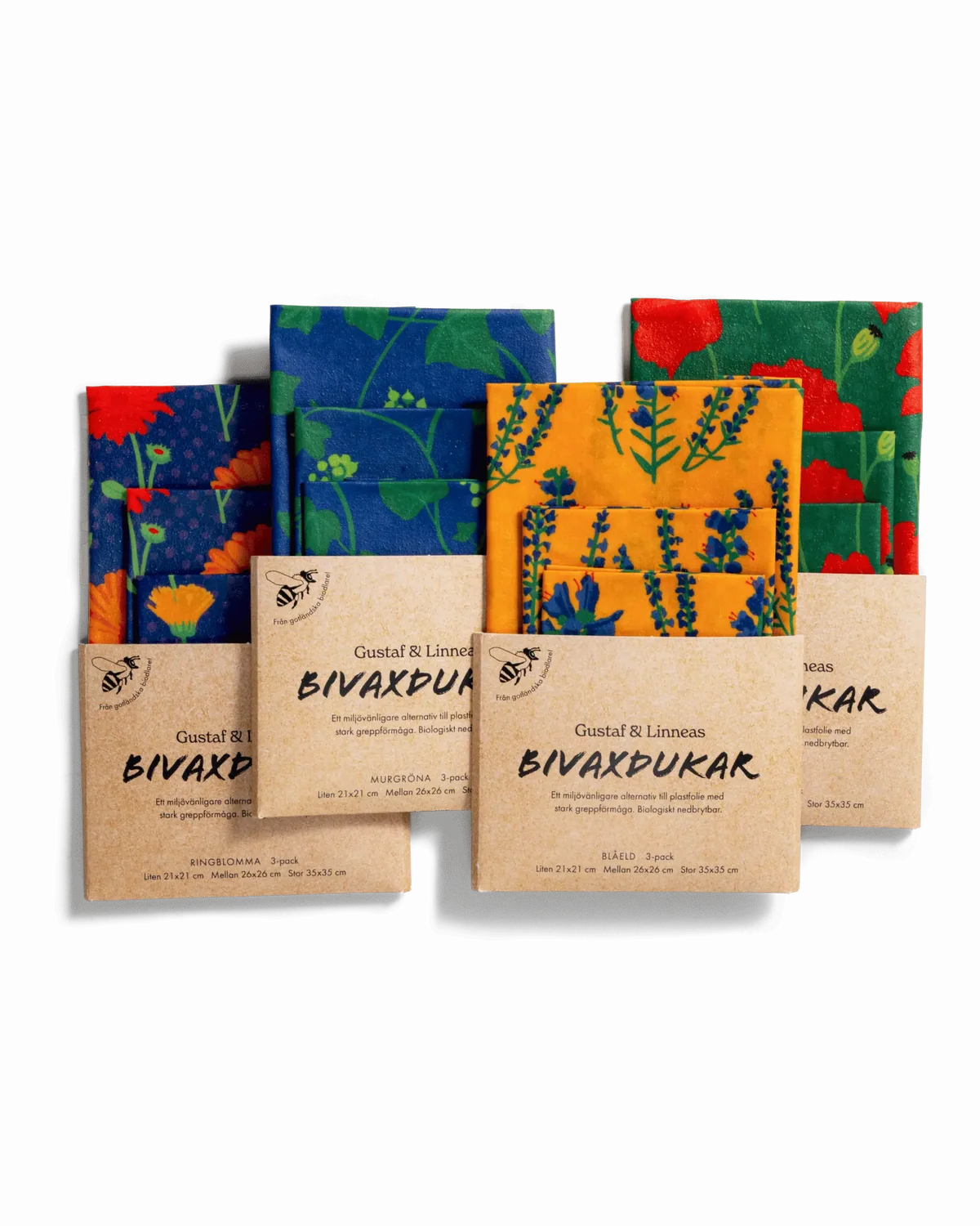 Ett kök fullt av blommor (4 pack bivaxdukar)