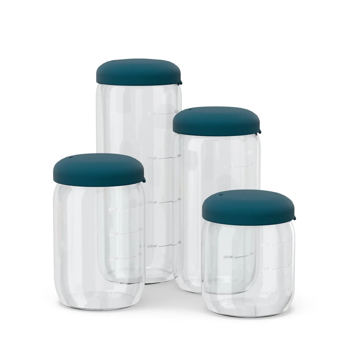 Matförvaringsburk i borosilikatglas 500 ml