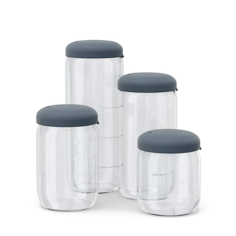 Matförvaringsburk i borosilikatglas 350 ml